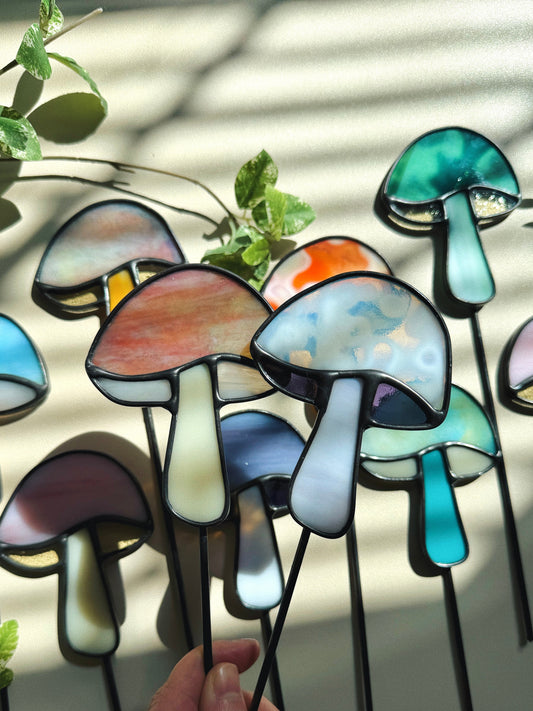Mushroom Plant Stake
