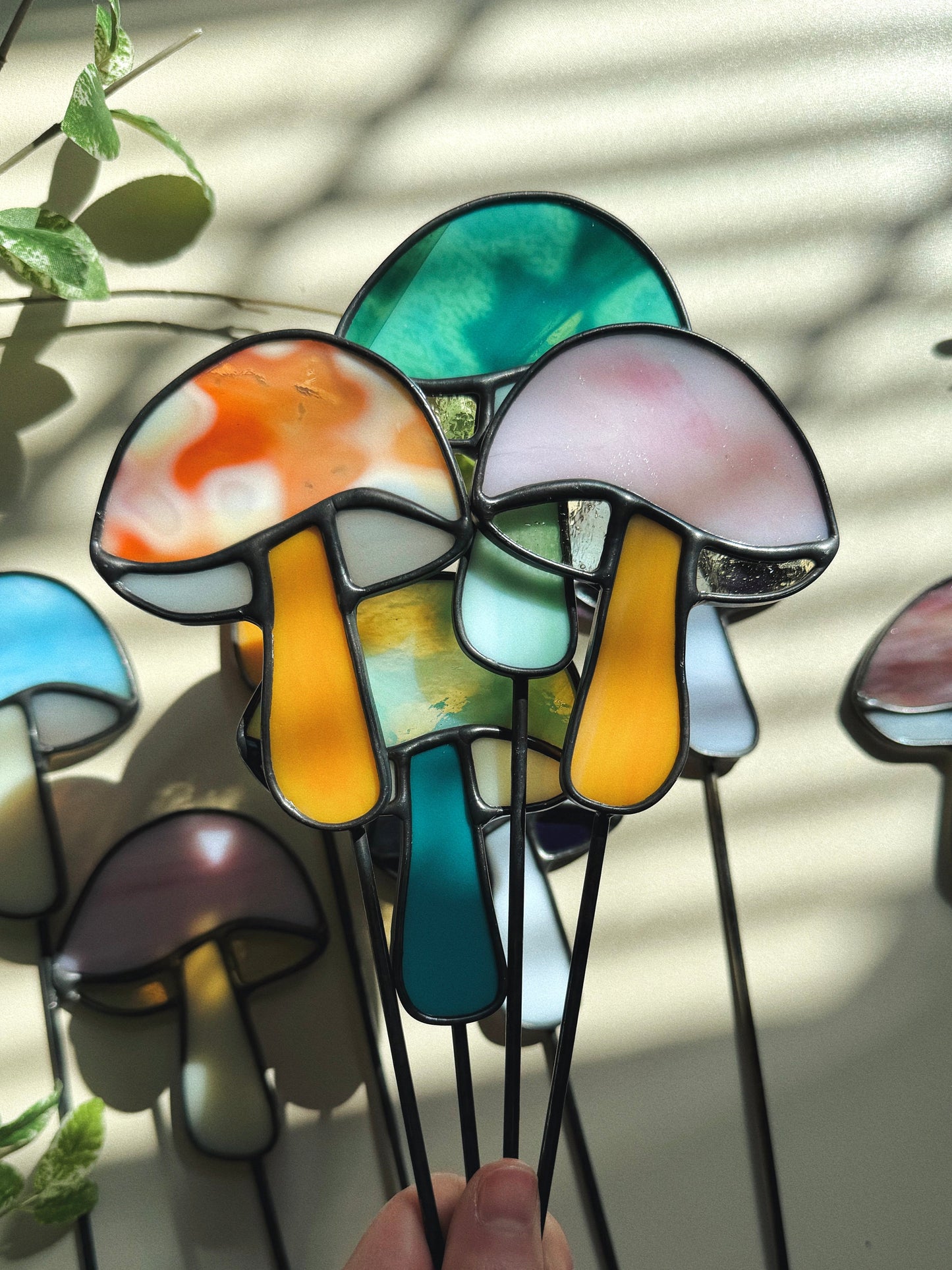 Mushroom Plant Stake